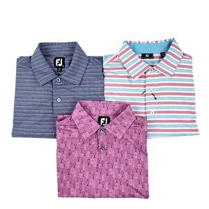 Footjoy Shirt Men's Small Golf Polo Stretch Short Sleeves Lot Of 3 NWOT